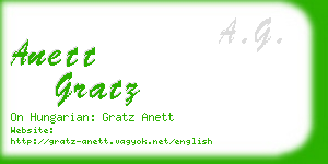 anett gratz business card